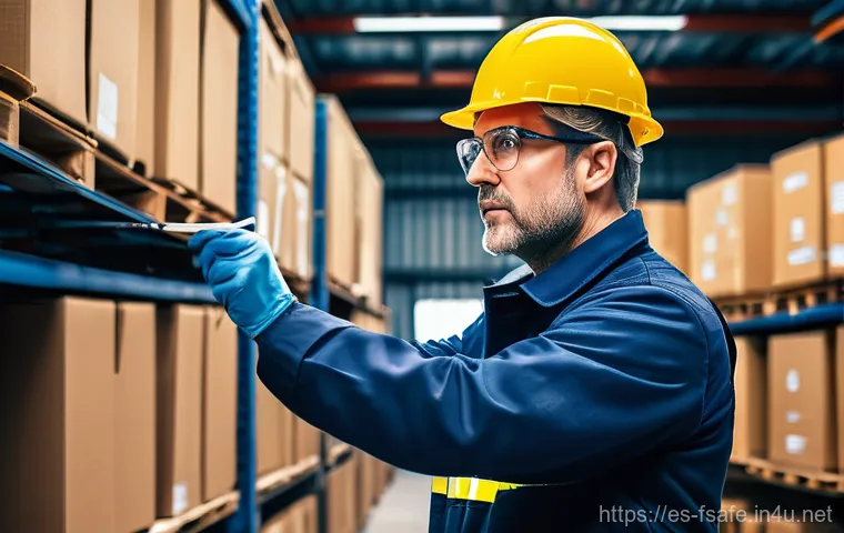 소방안전관리사 경력직 채용 정보 - **Prompt: Experienced Industrial Fire Safety Inspection**
    "A highly experienced male fire safety...