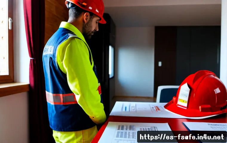 소방안전관리사 자격 취득 준비 방법 - Photorealistic Spanish fire safety certification preparation scene, focused adult trainee in a neat ...
